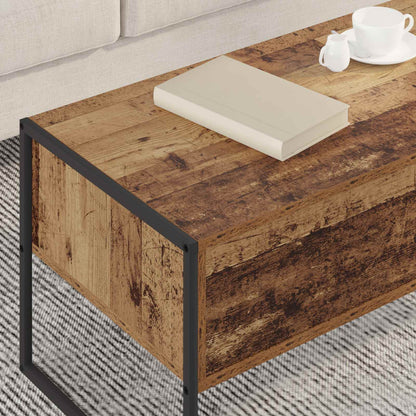 Salontafel met lade Oud Hout 100 x 46 x 40 cm Bewerkt hout