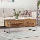 Salontafel 100x46x40 cm bewerkt hout met lade