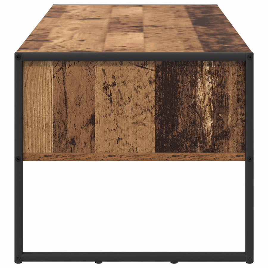 Salontafel met lade Oud Hout 100 x 46 x 40 cm Bewerkt hout