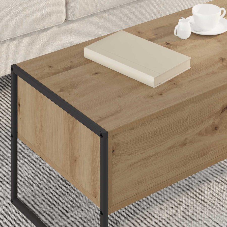 Salontafel Ambachtelijk eiken 100 x 46 x 40 cm Bewerkt hout