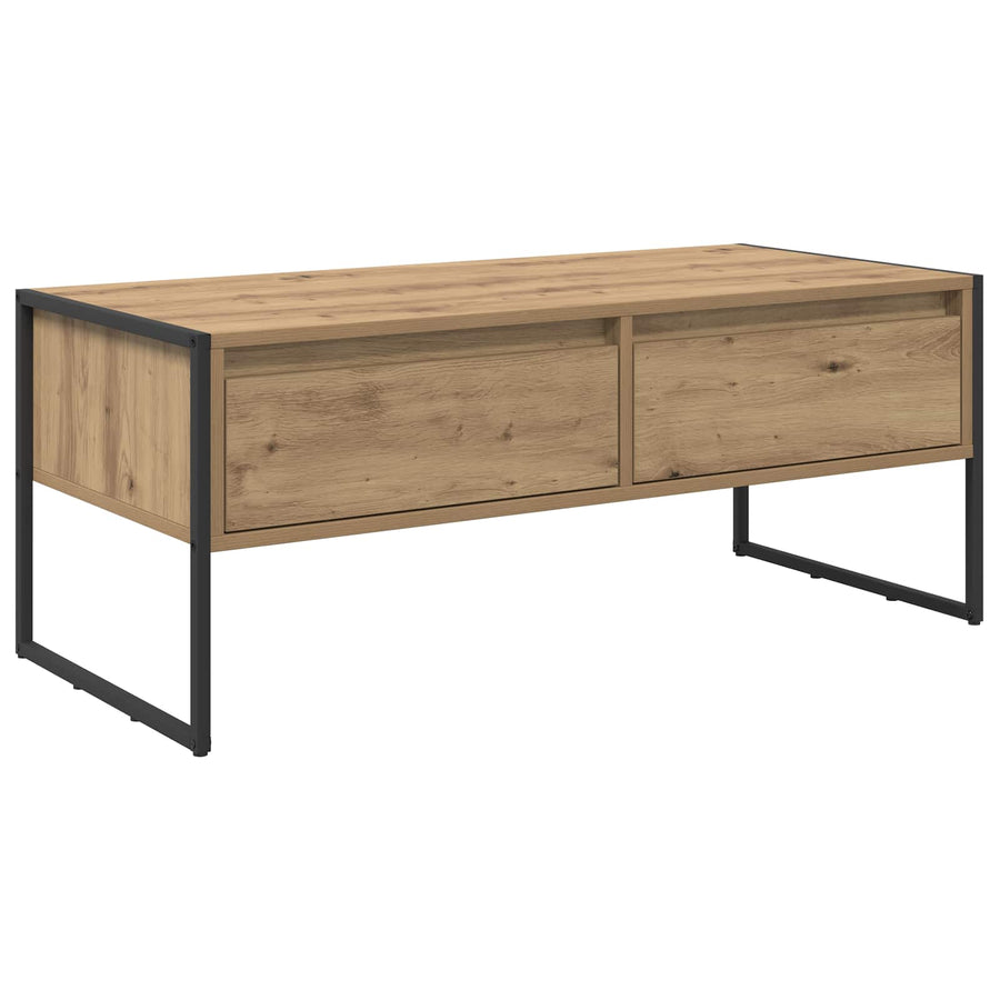 Salontafel Ambachtelijk eiken 100 x 46 x 40 cm Bewerkt hout