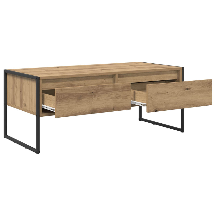 Salontafel Ambachtelijk eiken 100 x 46 x 40 cm Bewerkt hout