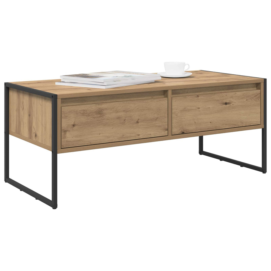 Salontafel Ambachtelijk eiken 100 x 46 x 40 cm Bewerkt hout