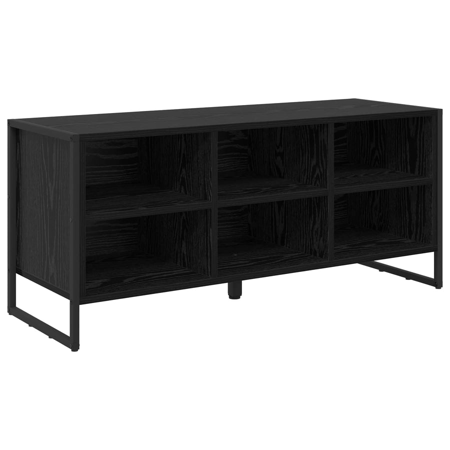 Schoenenkast Zwart Eiken 60 x 35 x 44 cm Bewerkt hout