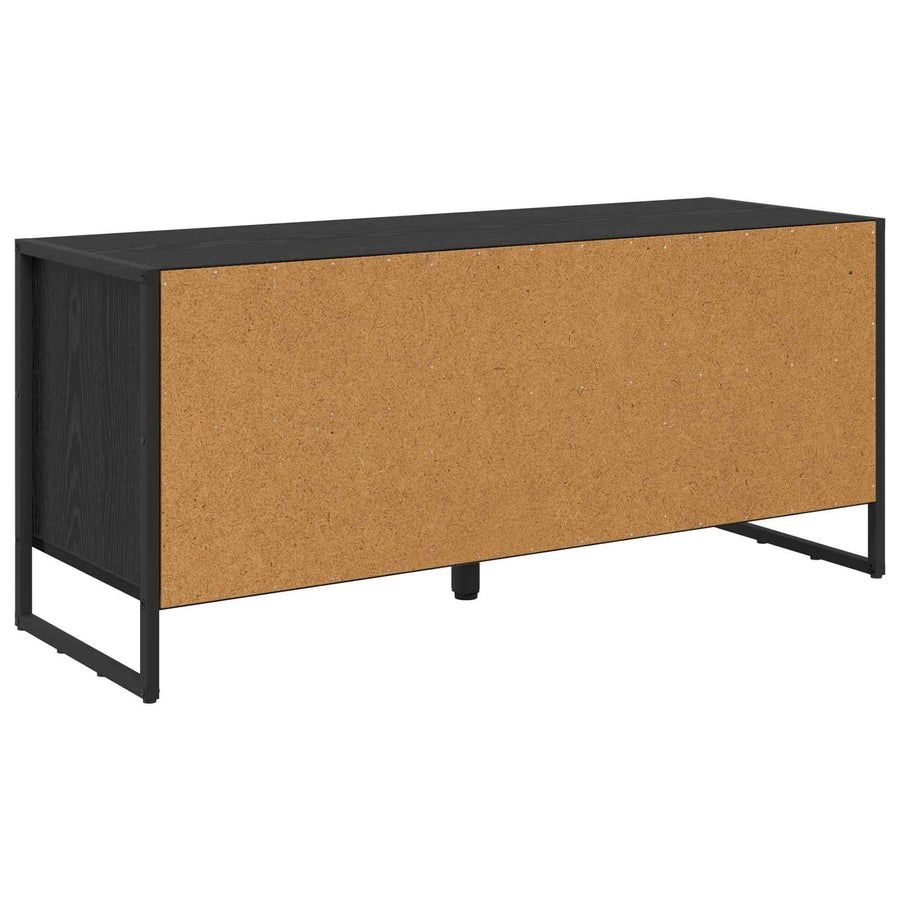 Schoenenkast Zwart Eiken 60 x 35 x 44 cm Bewerkt hout