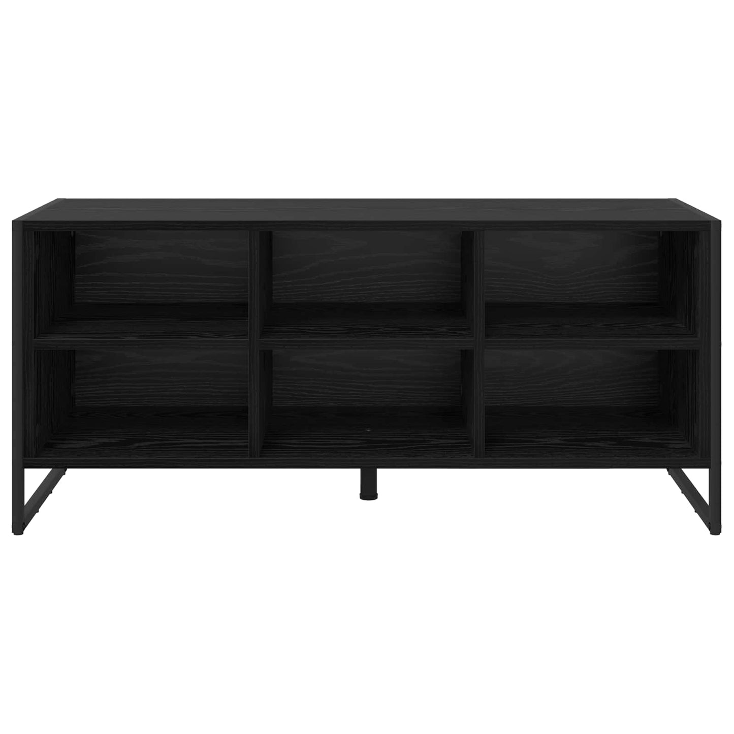 Schoenenkast Zwart Eiken 60 x 35 x 44 cm Bewerkt hout