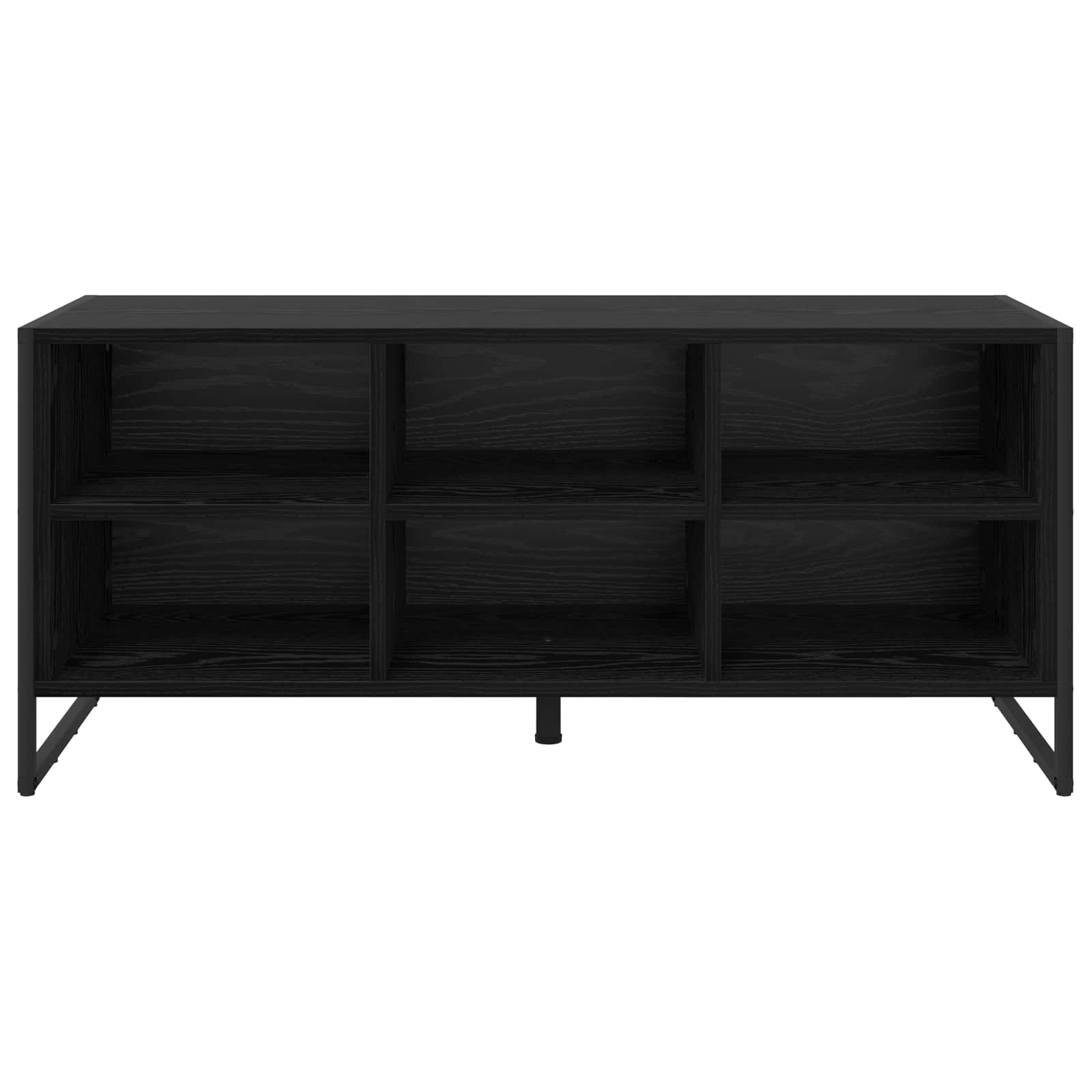 Schoenenkast Zwart Eiken 60 x 35 x 44 cm Bewerkt hout
