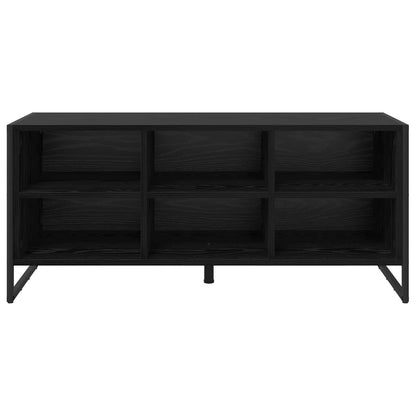 Schoenenkast Zwart Eiken 60 x 35 x 44 cm Bewerkt hout