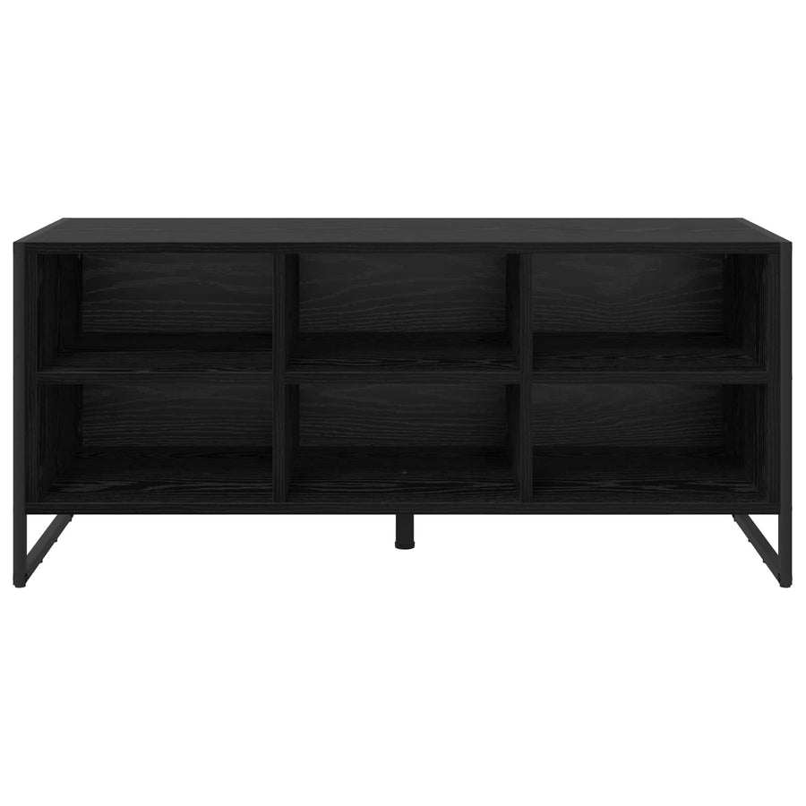 Schoenenkast Zwart Eiken 60 x 35 x 44 cm Bewerkt hout