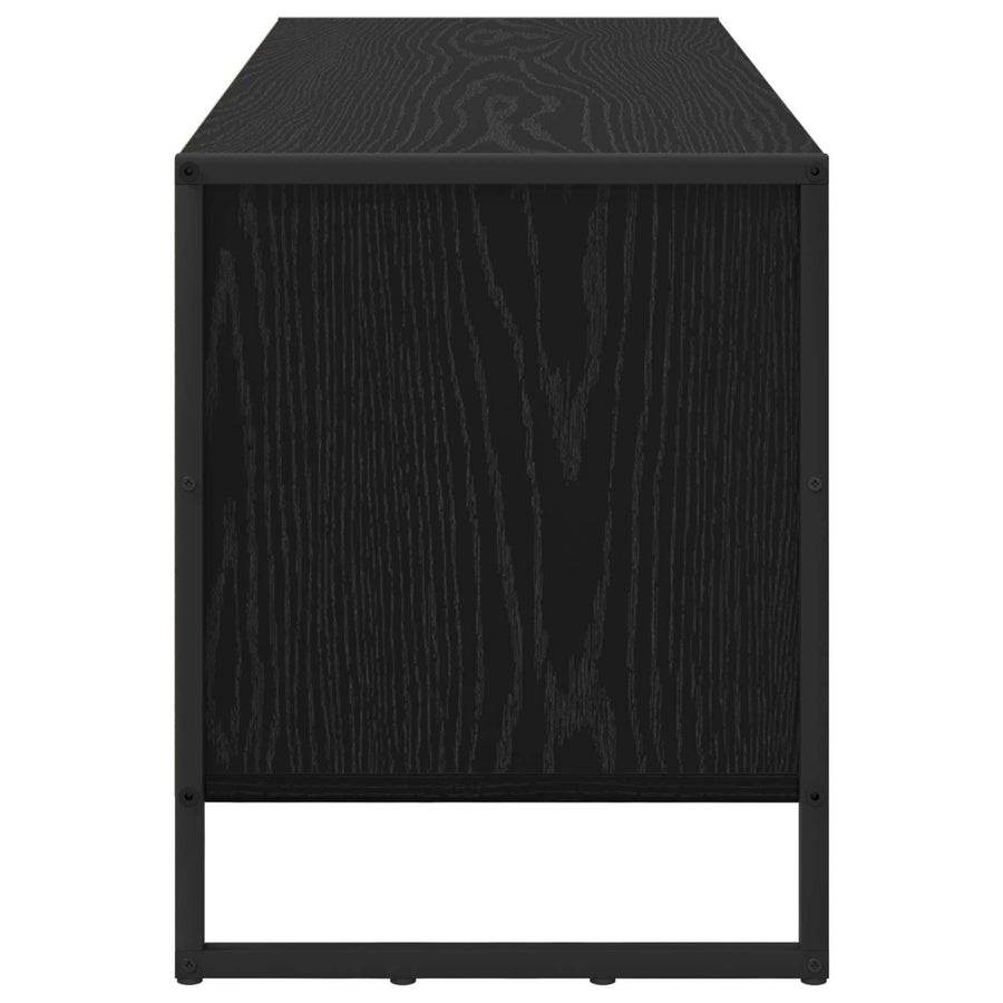Schoenenkast Zwart Eiken 60 x 35 x 44 cm Bewerkt hout