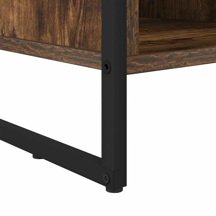 Schoenenkast met opslag Rook Eik 60 x 35 x 44 cm Bewerkt hout