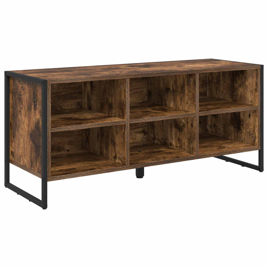 Schoenenkast met opslag Rook Eik 60 x 35 x 44 cm Bewerkt hout