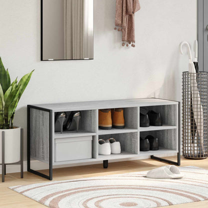 Schoenenkast Grijs Sonoma 60 x 35 x 44 cm Bewerkt hout