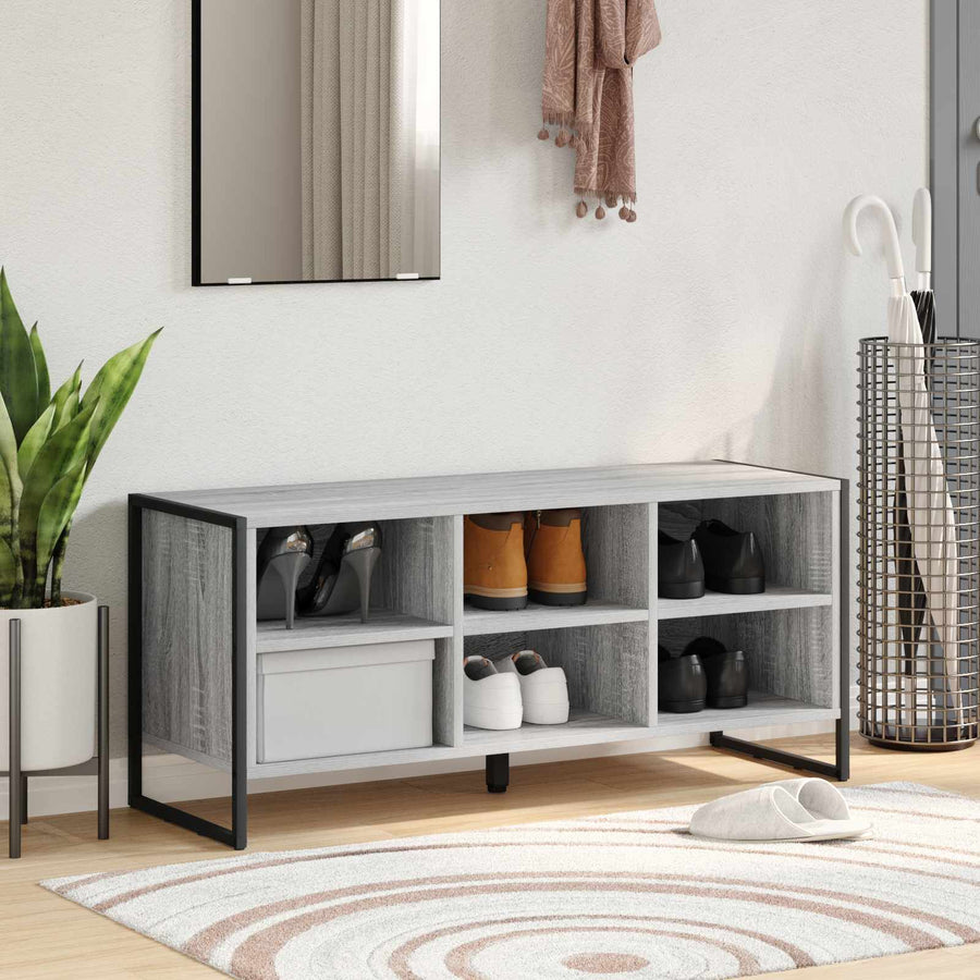 Schoenenkast Grijs Sonoma 60 x 35 x 44 cm Bewerkt hout
