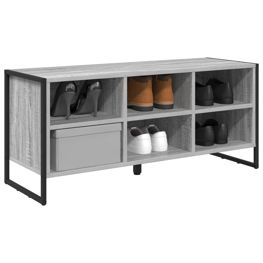 Schoenenkast Grijs Sonoma 60 x 35 x 44 cm Bewerkt hout