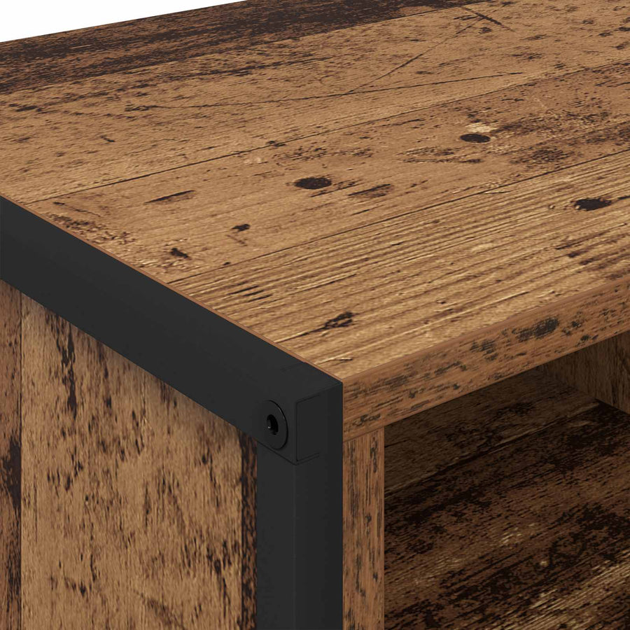 Schoenenkast met opslag Oud Hout 60 x 35 x 44 cm Bewerkt hout