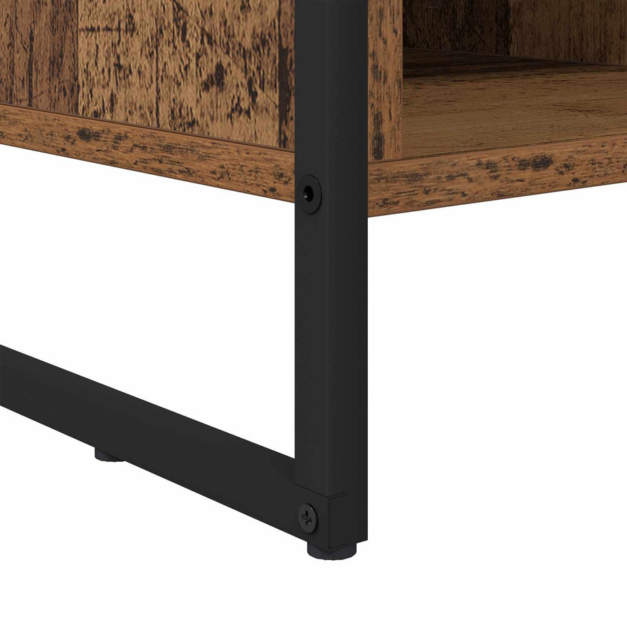 Schoenenkast met opslag Oud Hout 60 x 35 x 44 cm Bewerkt hout
