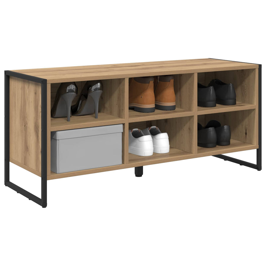 Schoenenkast Ambachtelijk eiken 60 x 35 x 44 cm Bewerkt hout
