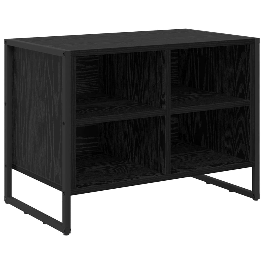 Schoenenkast Zwart Eiken 60 x 35 x 44 cm Bewerkt hout