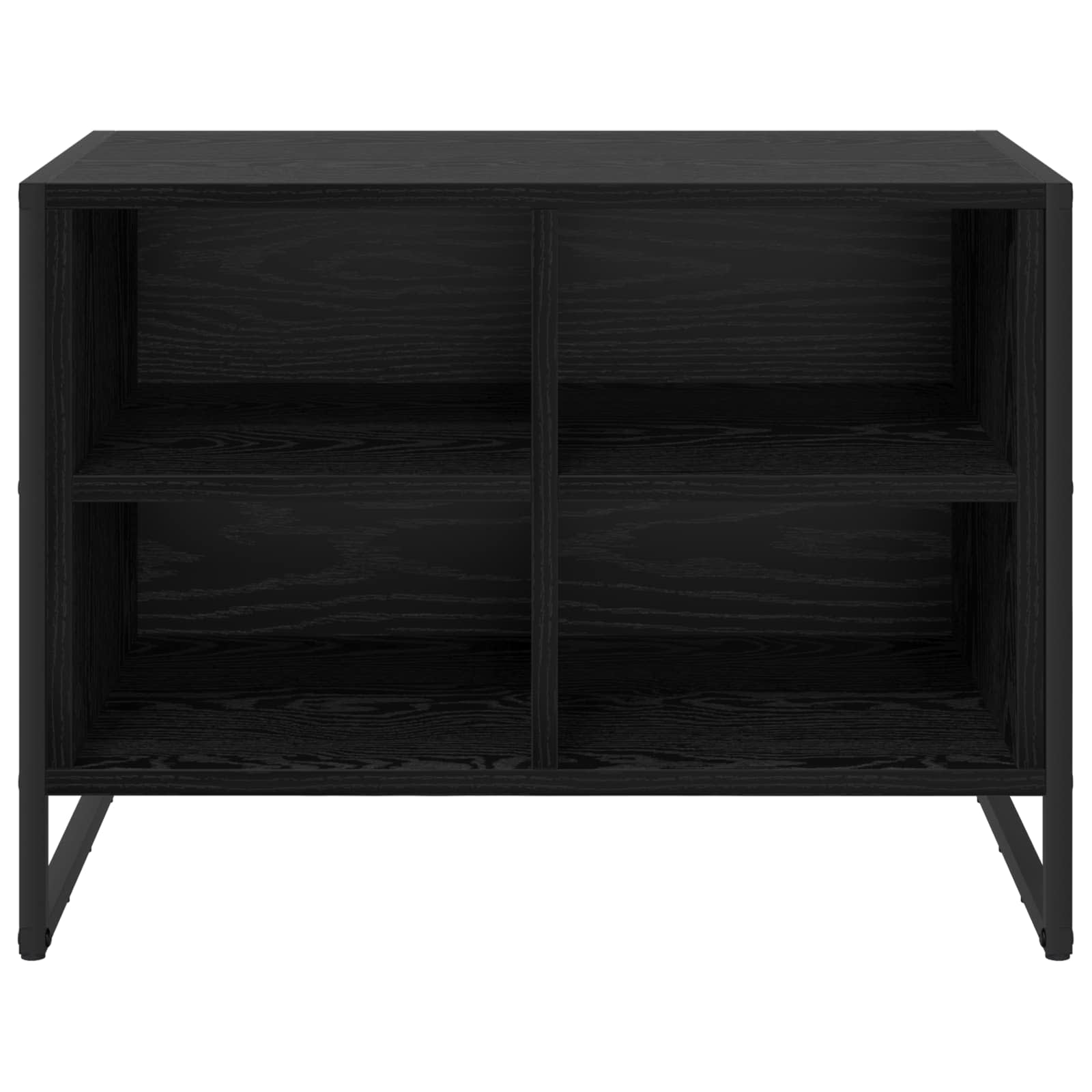 Schoenenkast Zwart Eiken 60 x 35 x 44 cm Bewerkt hout