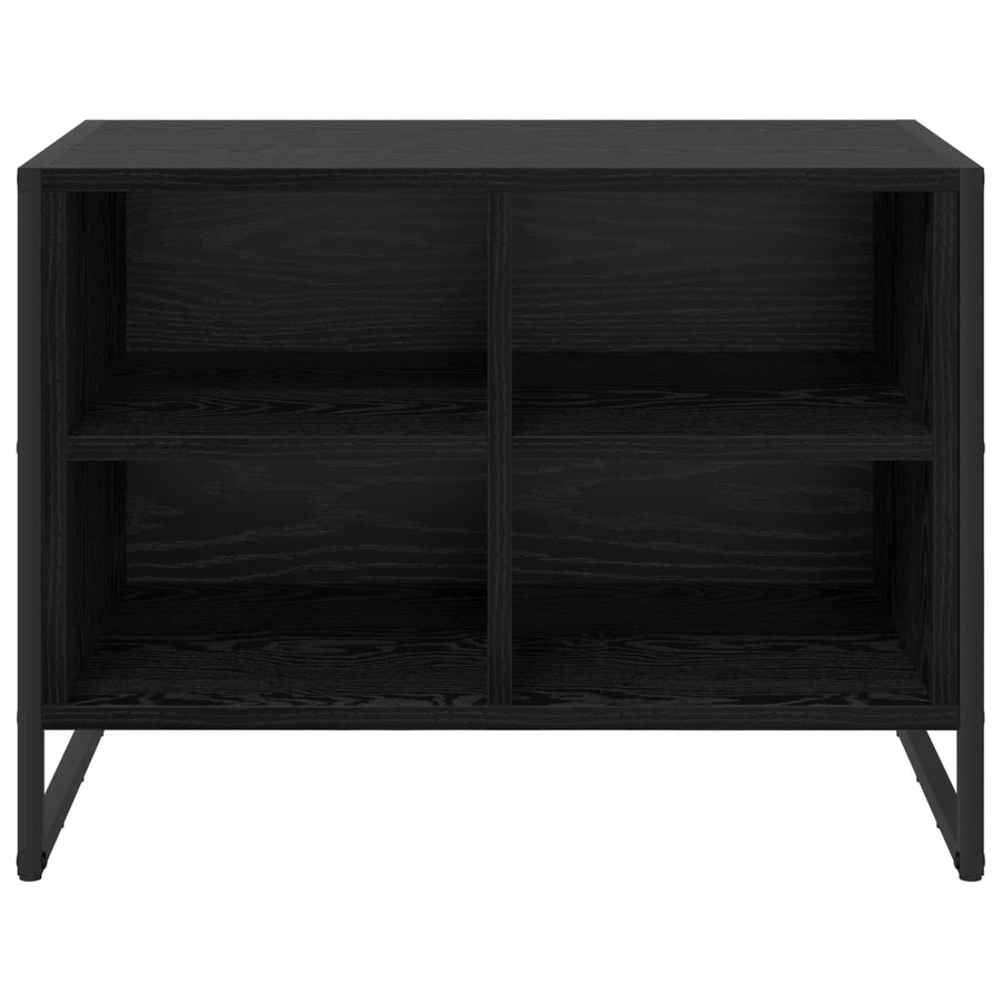 Schoenenkast Zwart Eiken 60 x 35 x 44 cm Bewerkt hout