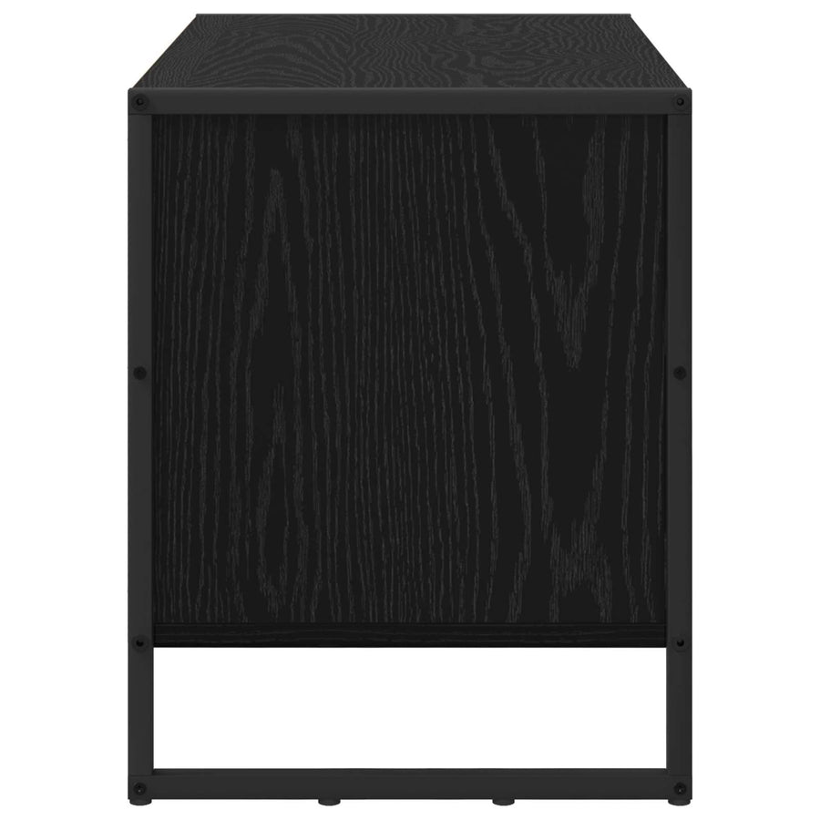 Schoenenkast Zwart Eiken 60 x 35 x 44 cm Bewerkt hout