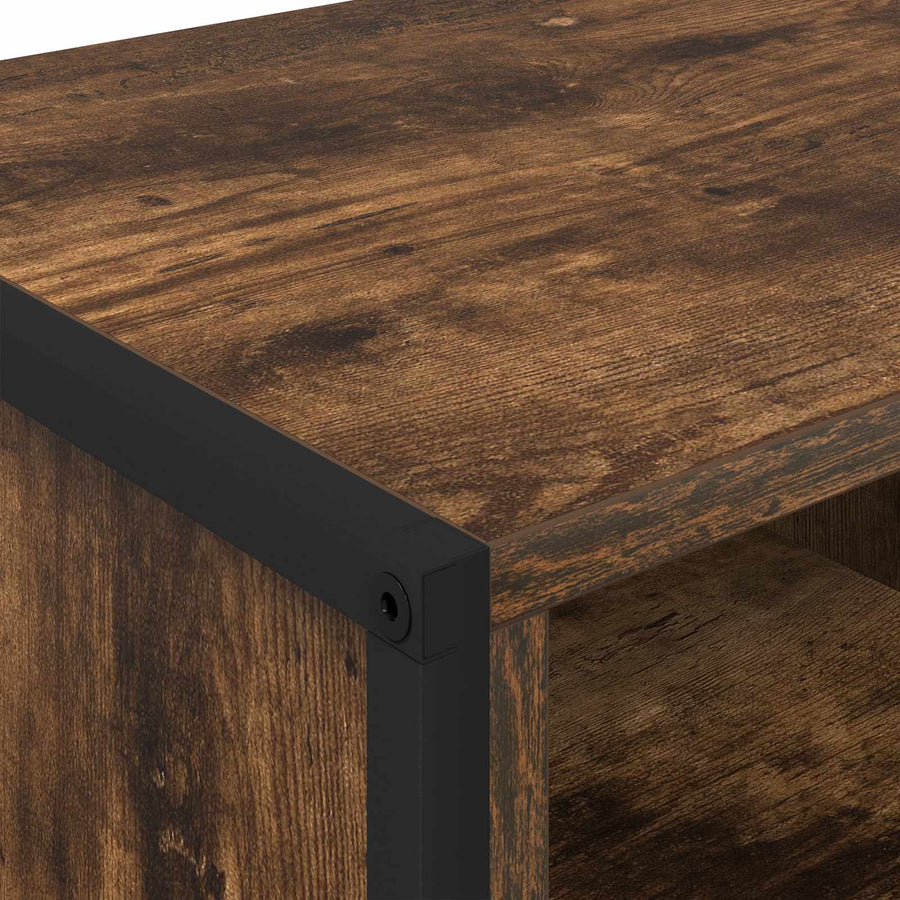 Schoenenkast met opslag Rook Eik 60 x 35 x 44 cm Bewerkt hout