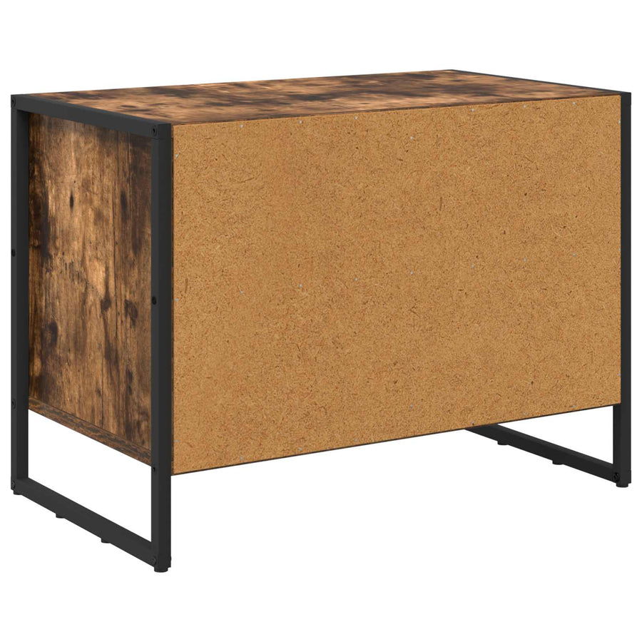 Schoenenkast met opslag Rook Eik 60 x 35 x 44 cm Bewerkt hout