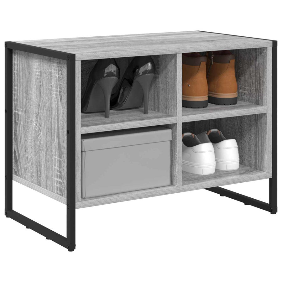Schoenenkast Grijs Sonoma 60 x 35 x 44 cm Bewerkt hout
