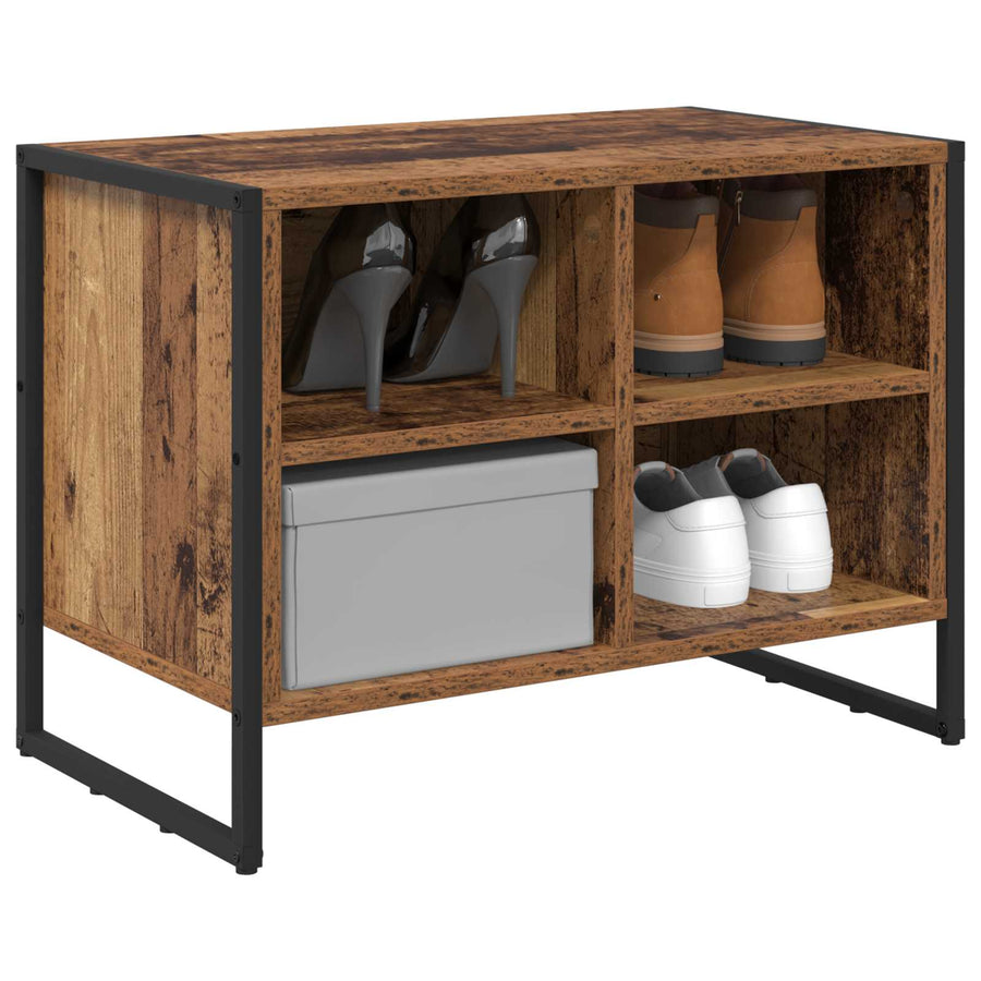 Schoenenkast met opslag Oud Hout 60 x 35 x 44 cm Bewerkt hout