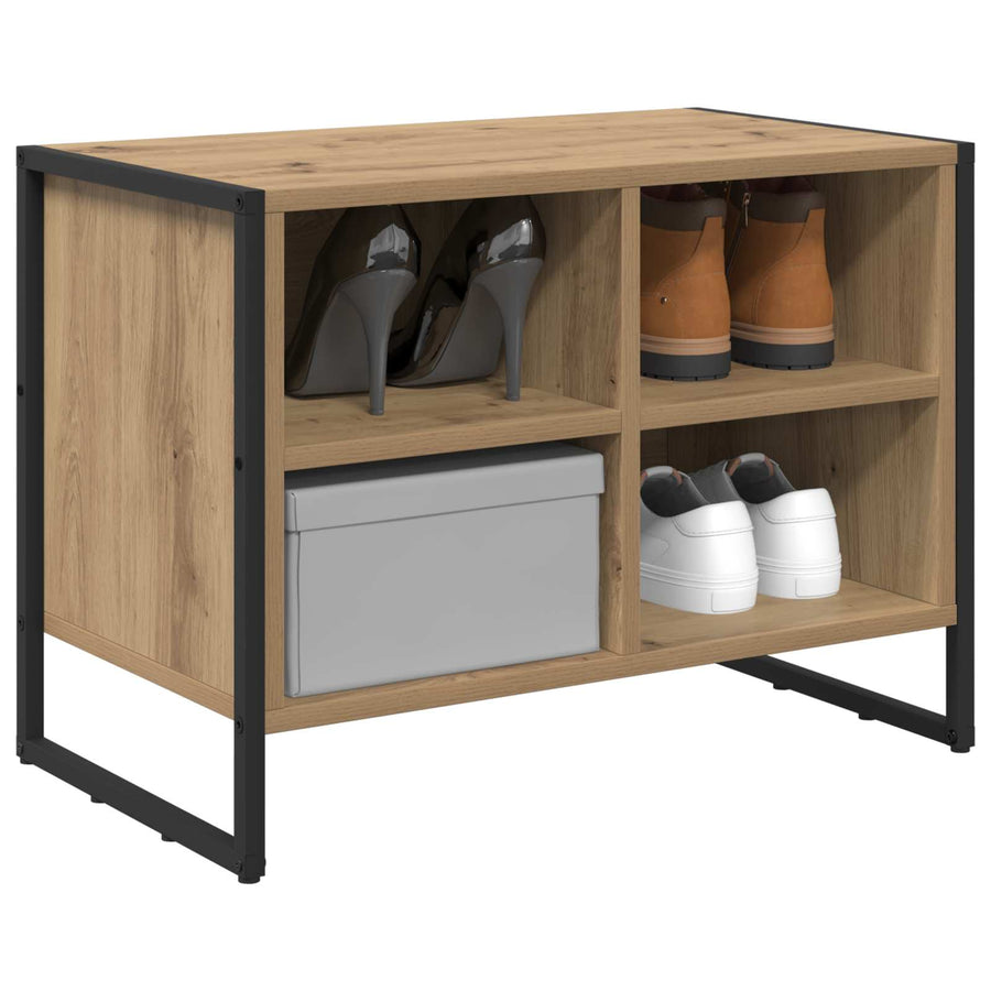 Schoenenkast Ambachtelijk eiken 60 x 35 x 44 cm Bewerkt hout