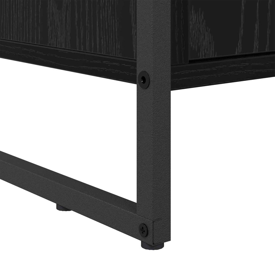 Schoenenkast Zwart Eiken 79 x 36 x 100 cm Bewerkt hout
