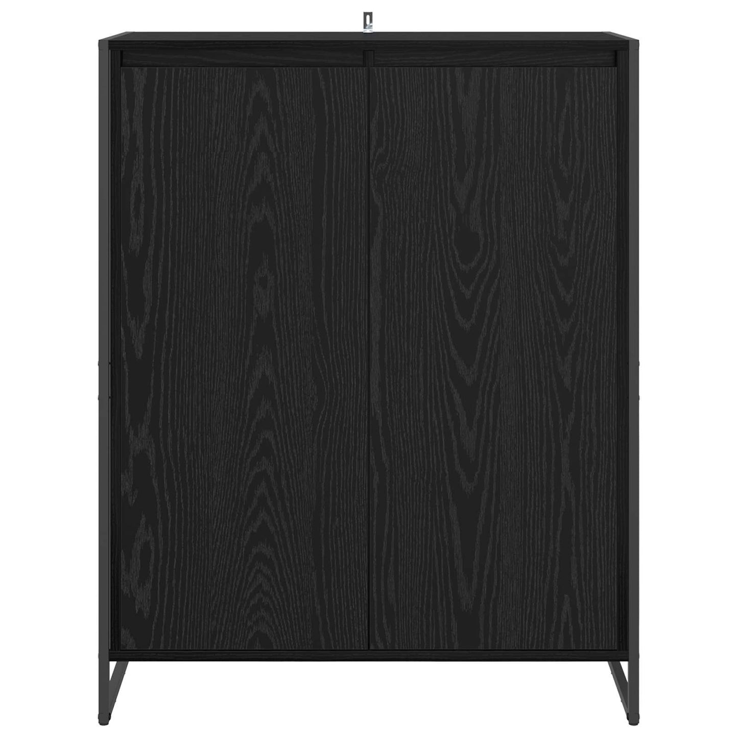 Schoenenkast Zwart Eiken 79 x 36 x 100 cm Bewerkt hout