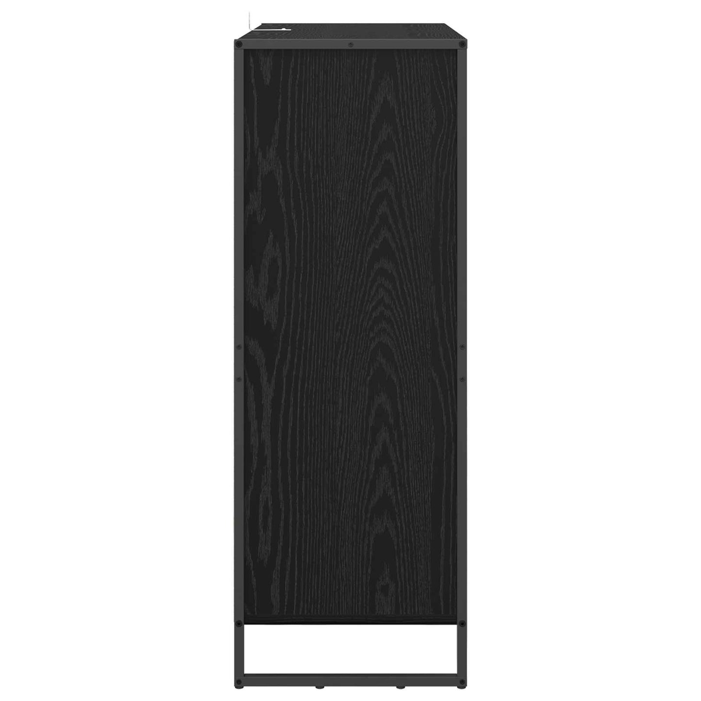 Schoenenkast Zwart Eiken 79 x 36 x 100 cm Bewerkt hout