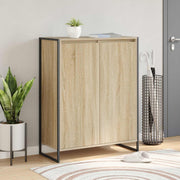 Schoenenkast bewerkt hout 79x36x100 cm Sonoma