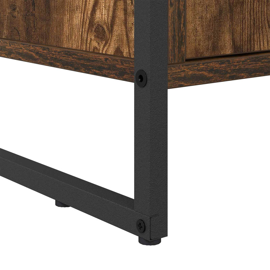 Schoenenkast met opslag Rook Eik 79 x 36 x 100 cm Bewerkt hout