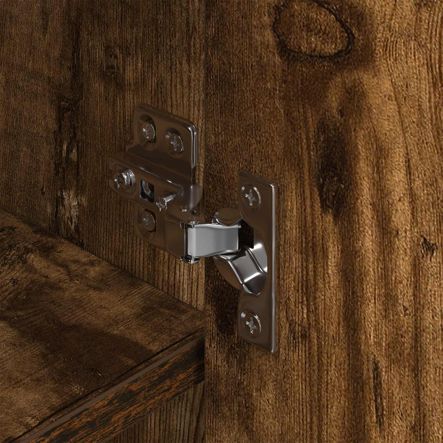 Schoenenkast met opslag Rook Eik 79 x 36 x 100 cm Bewerkt hout