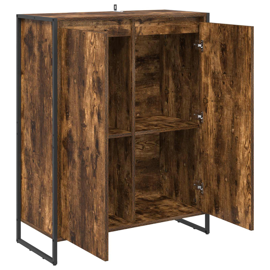 Schoenenkast met opslag Rook Eik 79 x 36 x 100 cm Bewerkt hout
