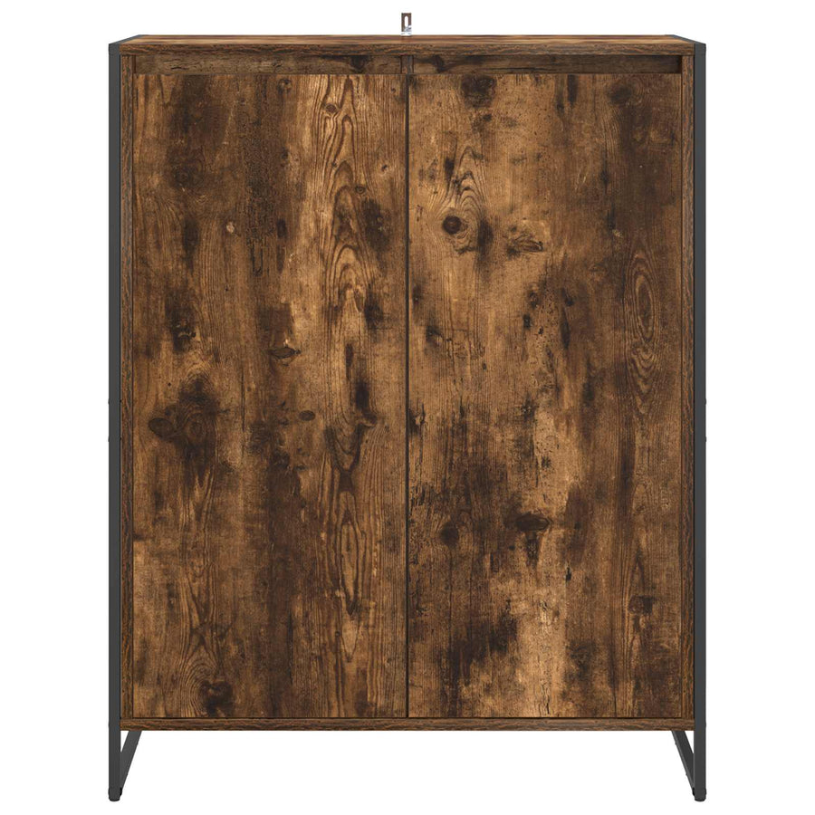 Schoenenkast met opslag Rook Eik 79 x 36 x 100 cm Bewerkt hout