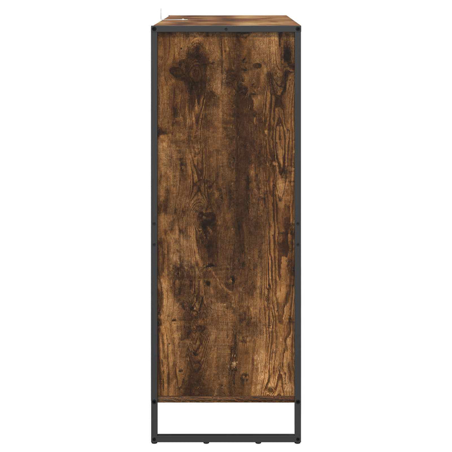 Schoenenkast met opslag Rook Eik 79 x 36 x 100 cm Bewerkt hout