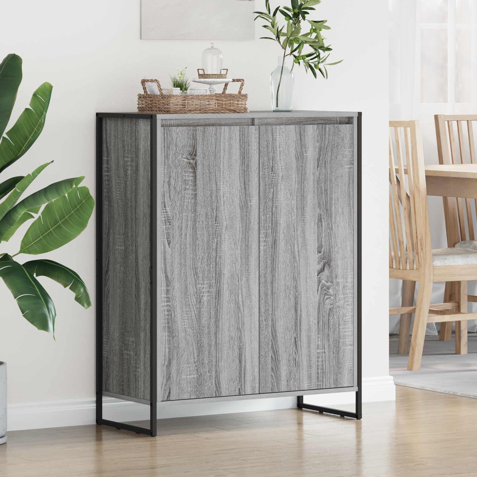 Schoenenkast Grijs Sonoma 79 x 36 x 100 cm Bewerkt hout