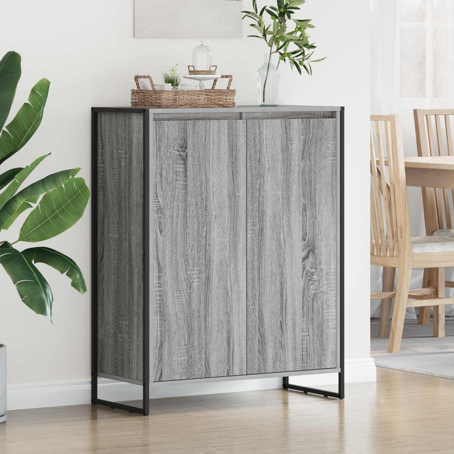 Schoenenkast Grijs Sonoma 79 x 36 x 100 cm Bewerkt hout