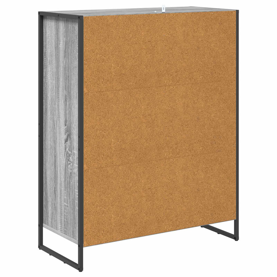 Schoenenkast Grijs Sonoma 79 x 36 x 100 cm Bewerkt hout