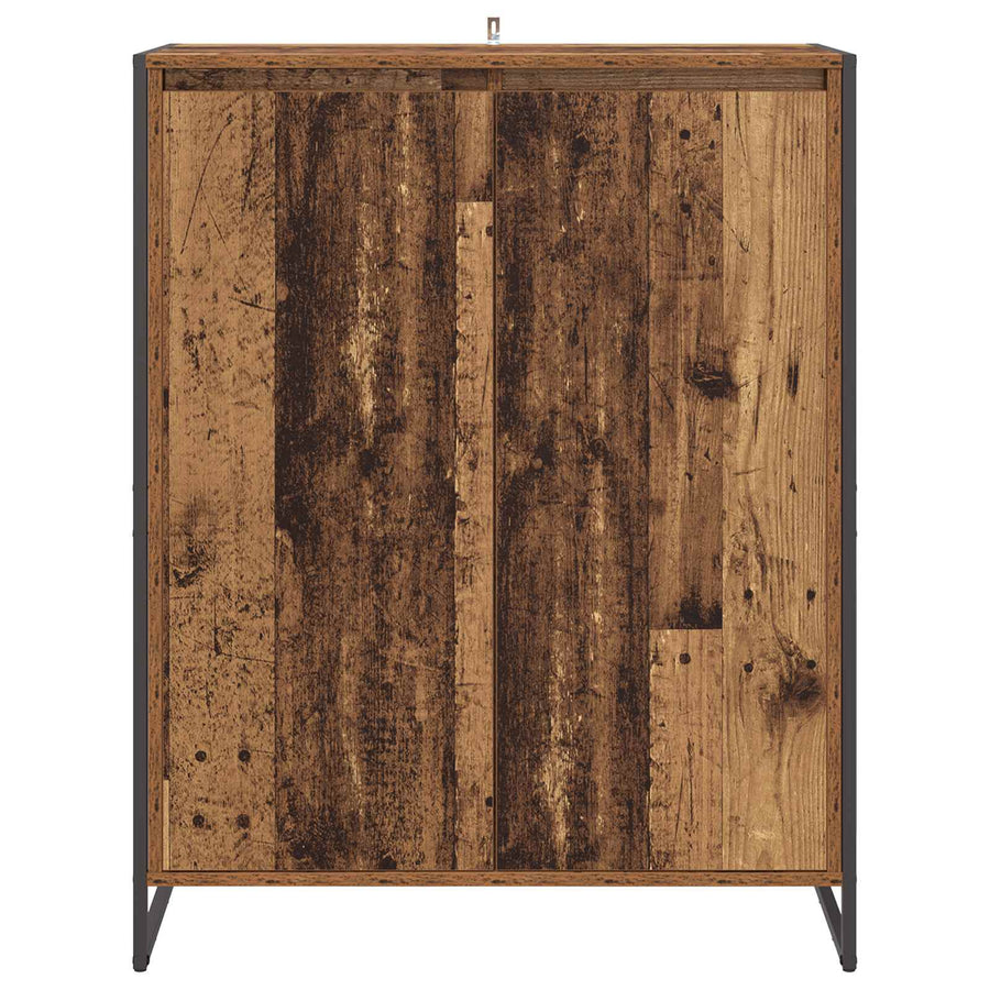Schoenenkast met opslag Oud Hout 79 x 36 x 100 cm Bewerkt hout