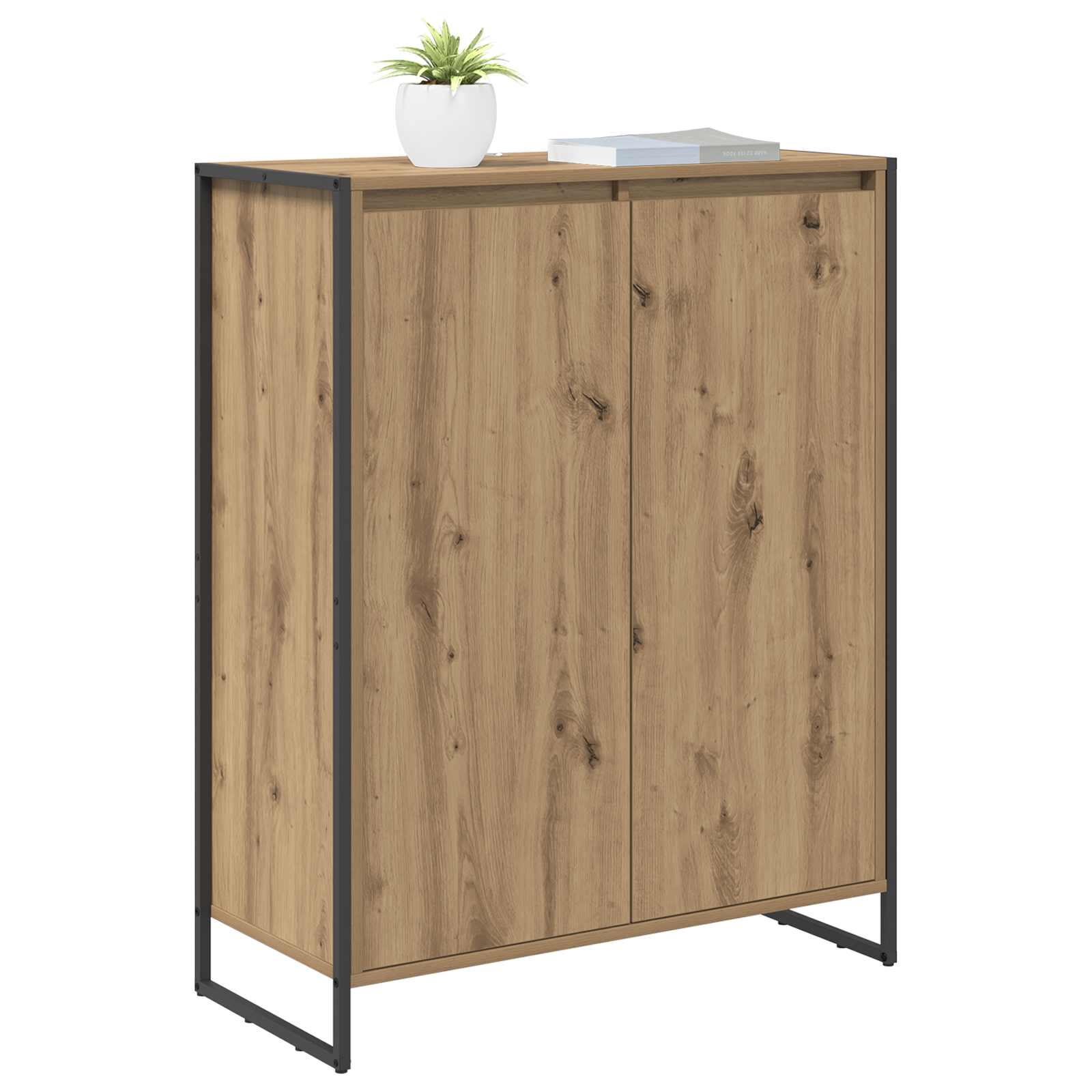 Schoenenkast Ambachtelijk eiken 79 x 36 x 100 cm Bewerkt hout
