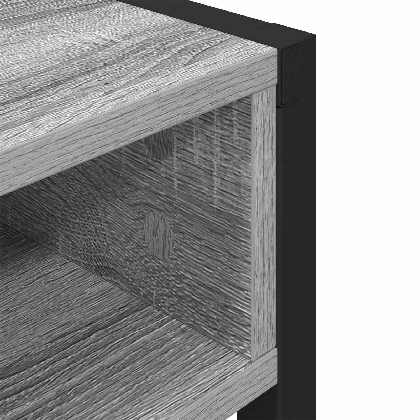 Bureau met opslag Grijs Sonoma 100 x 50 x 75 cm Bewerkt hout