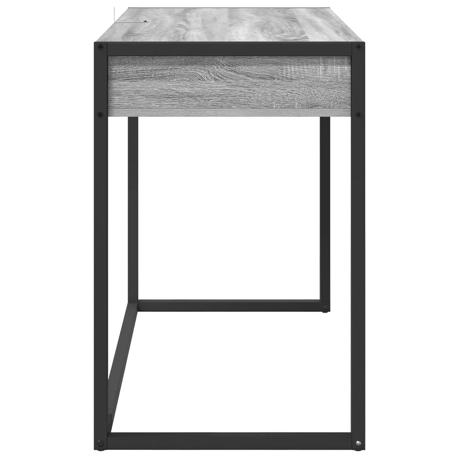 Bureau met opslag Grijs Sonoma 100 x 50 x 75 cm Bewerkt hout