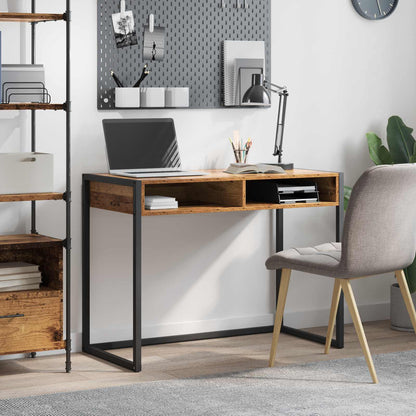 Bureau met opslag Oud Hout 100 x 50 x 75 cm Bewerkt hout