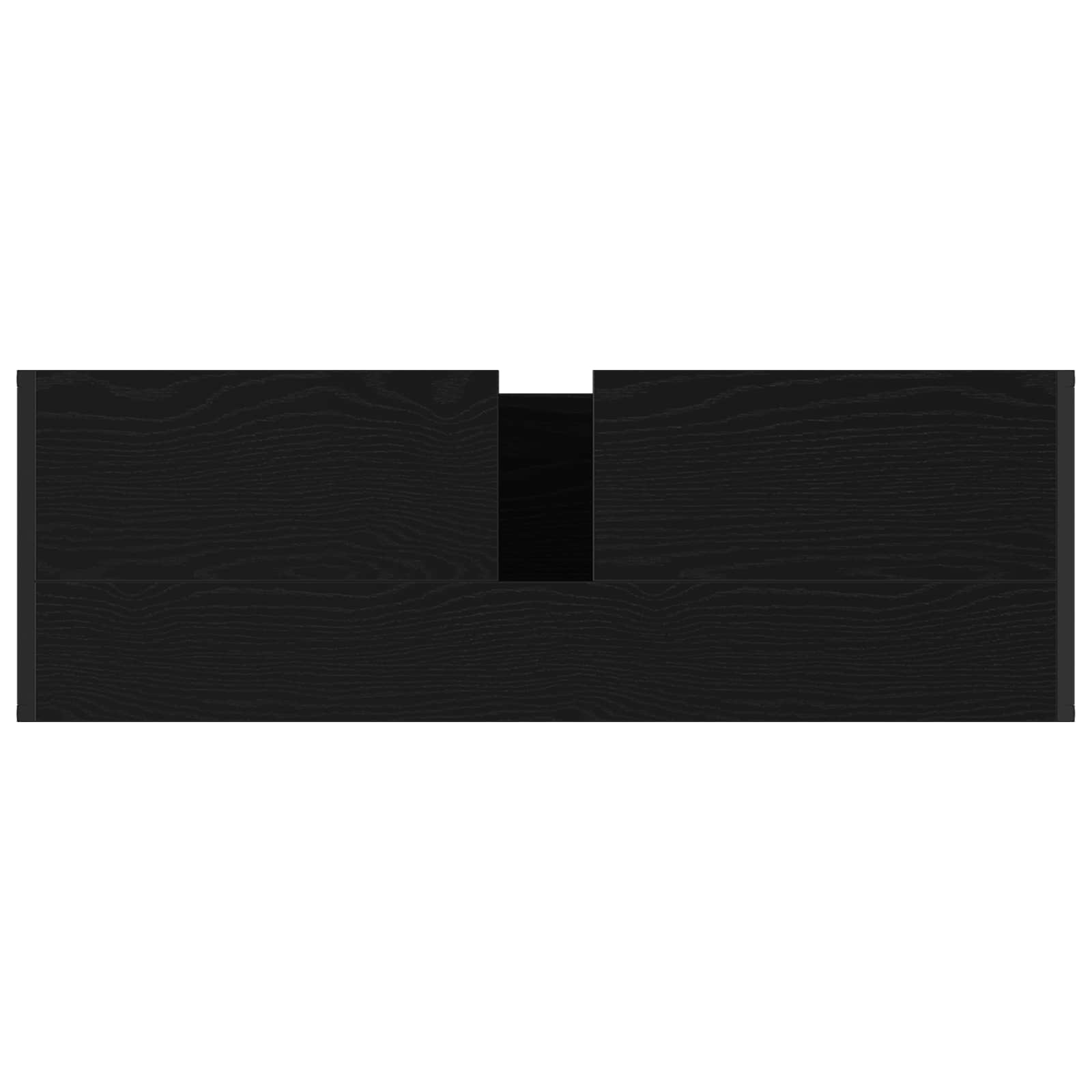 Badkamer Kast Zwart Eiken 90 x 30 x 60 cm Bewerkt hout