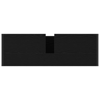 Badkamer Kast Zwart Eiken 90 x 30 x 60 cm Bewerkt hout